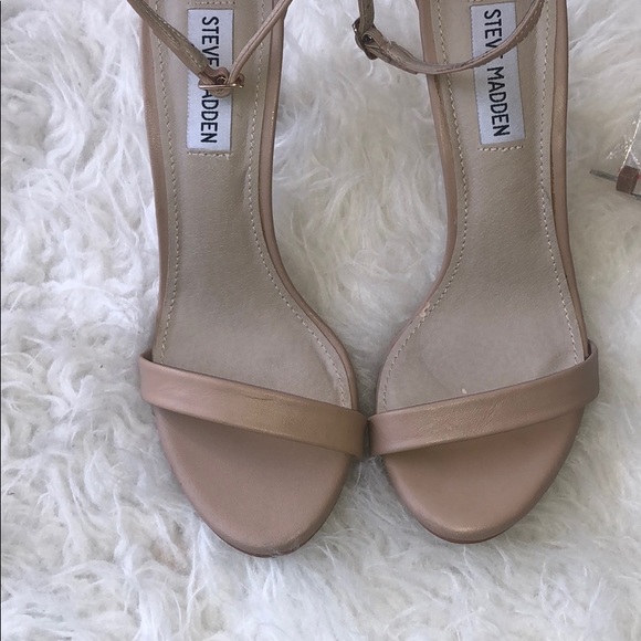 Steve Madden Stecy Natural Ankle Strap Heels - Picture 5 of 8